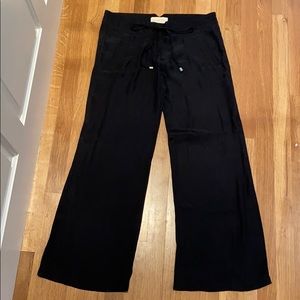 Georgie black silk wide leg pants - size 4